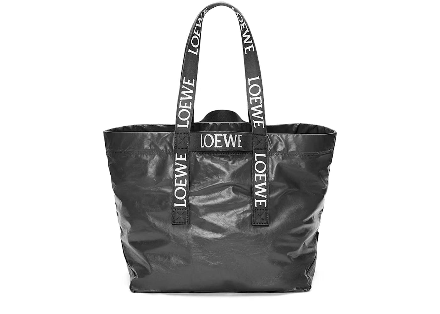 LOEWE Fold Shopper In Paper Calfskin Black