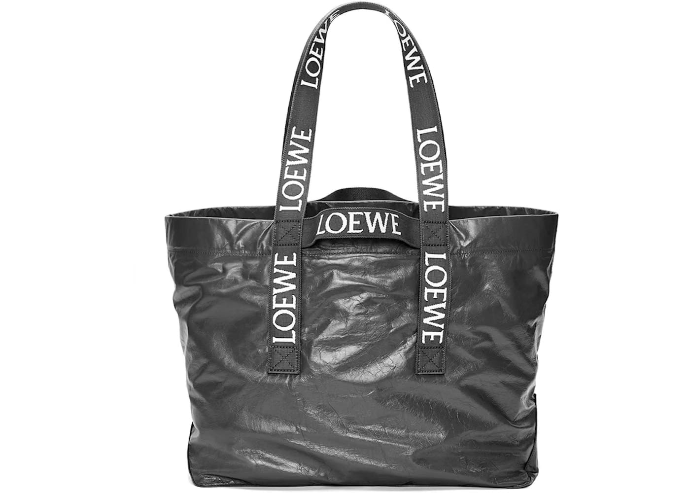 LOEWE Fold Shopper In Paper Calfskin Black