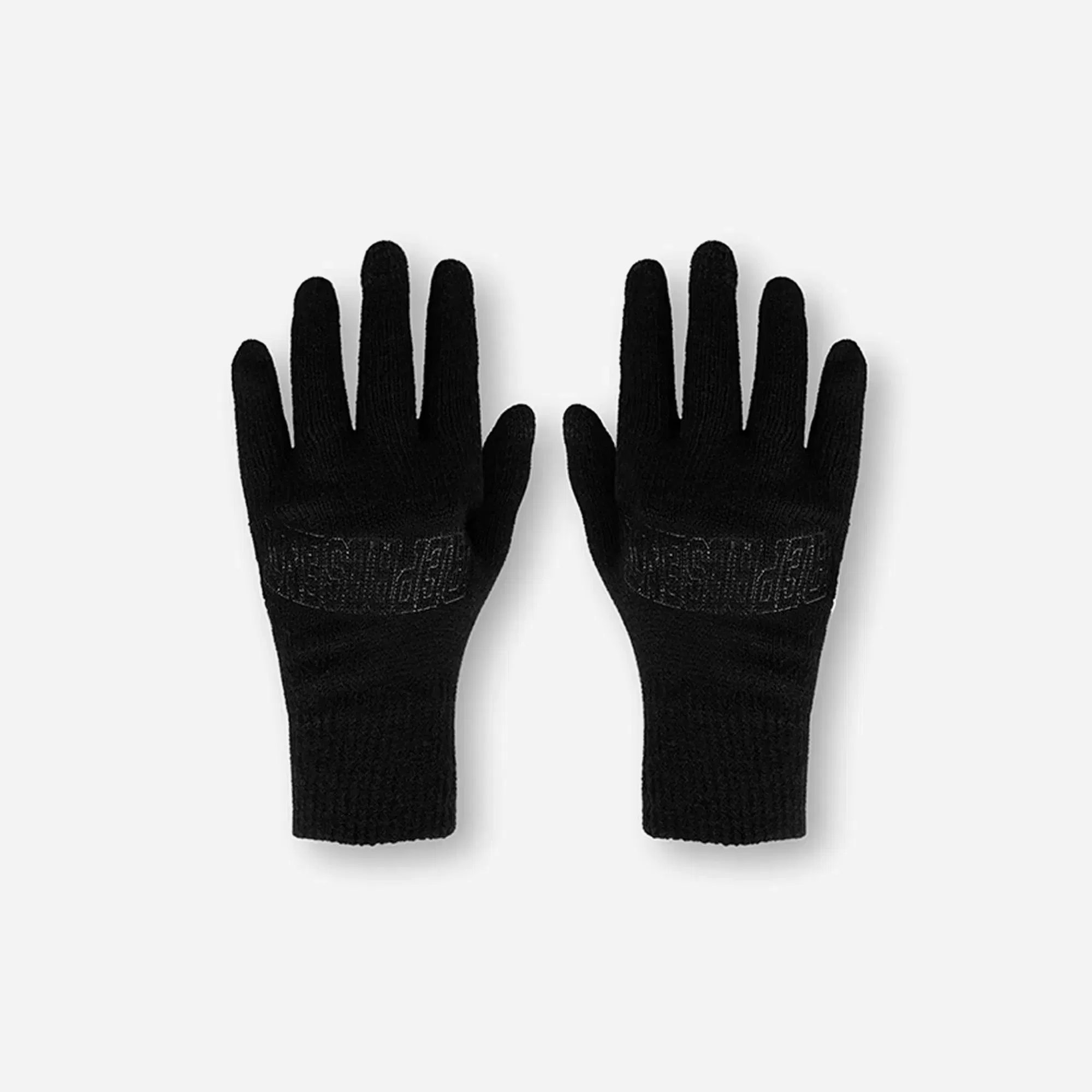 Represent Arch Knitted Gloves Jet Black SS26