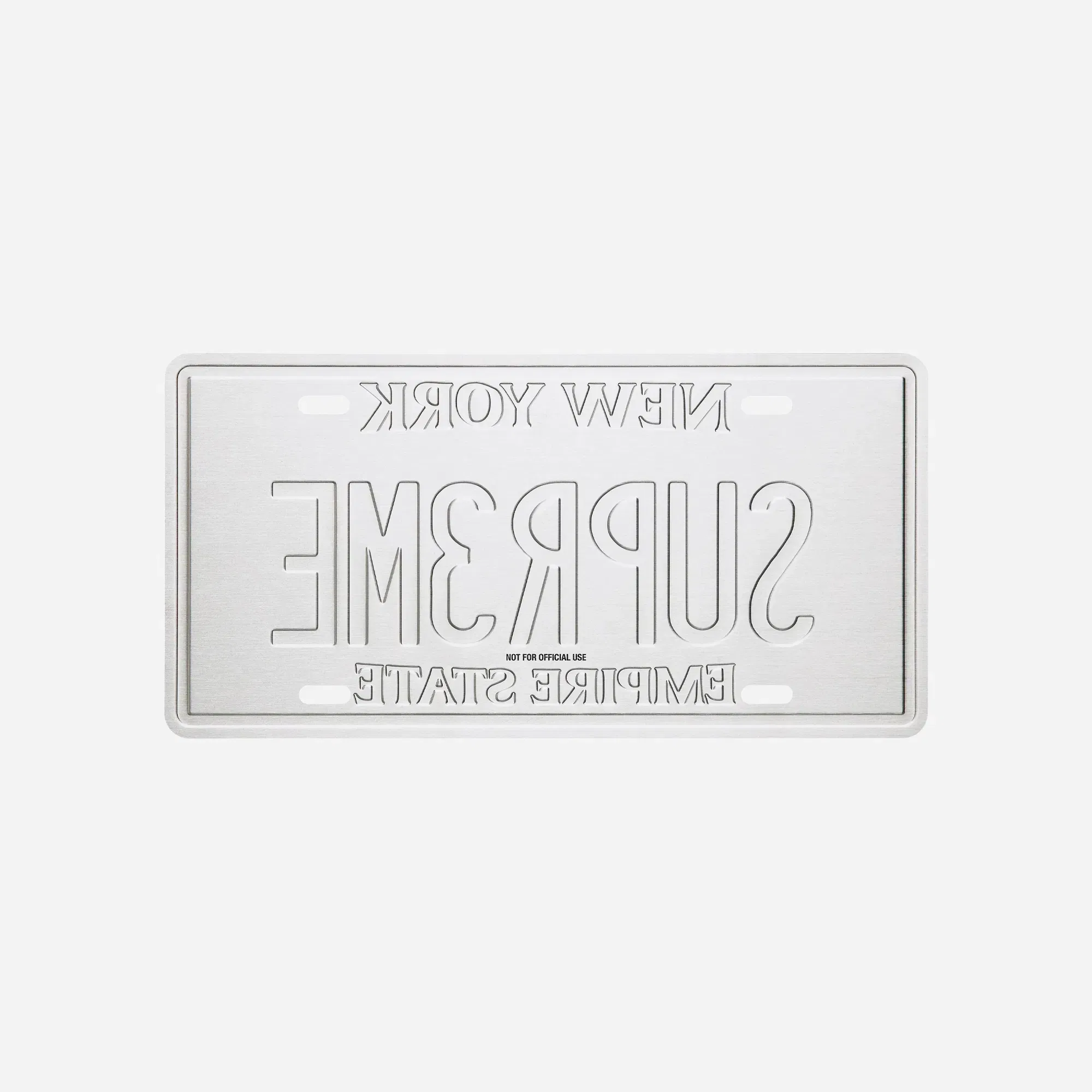 Supreme License Plate New York Empire State Multicolor