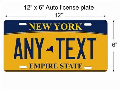 Supreme License Plate New York Empire State Multicolor