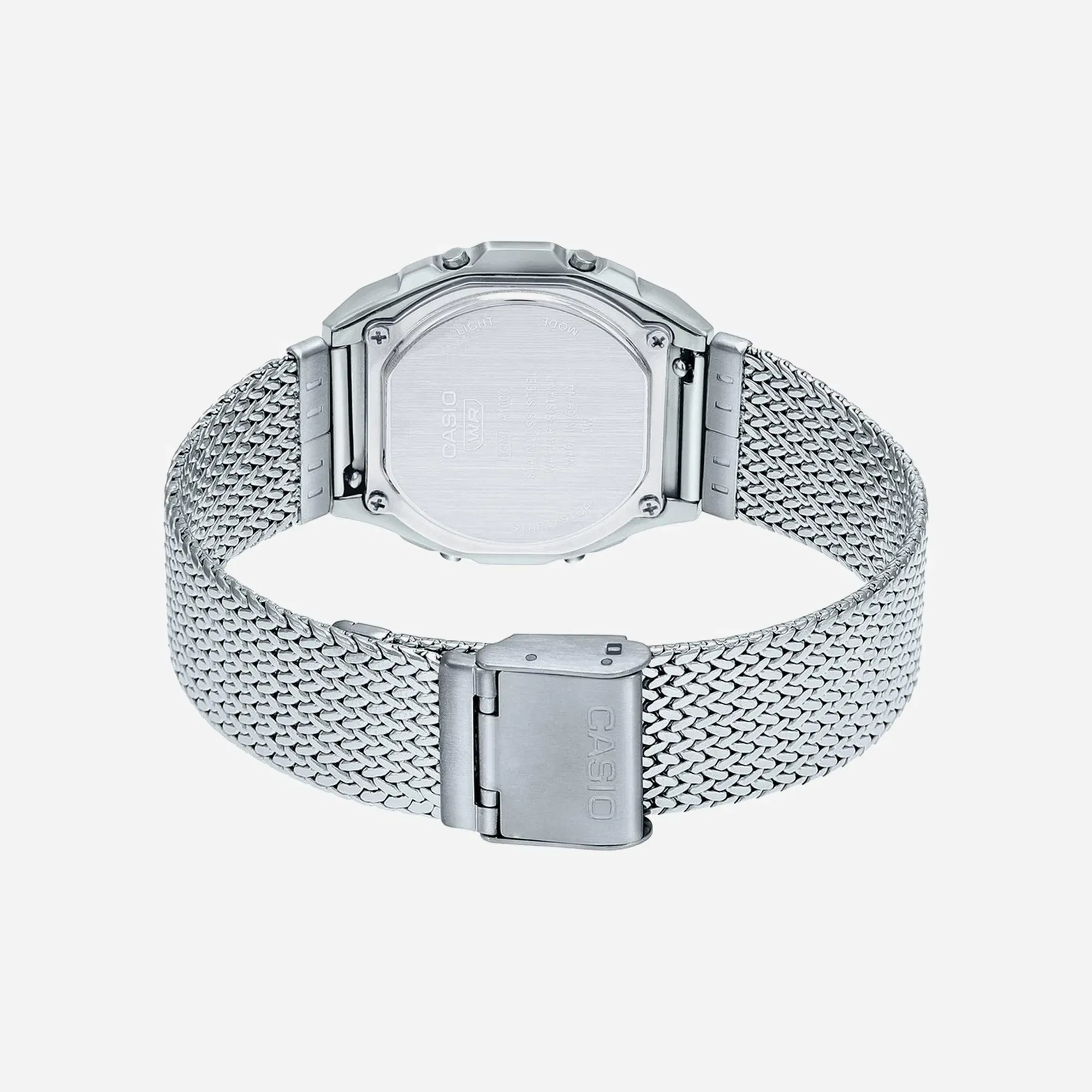 Casio Vintage A1000MA-7DF Quartz Silver European Vintage Dial Digital Stainless Steel Watch