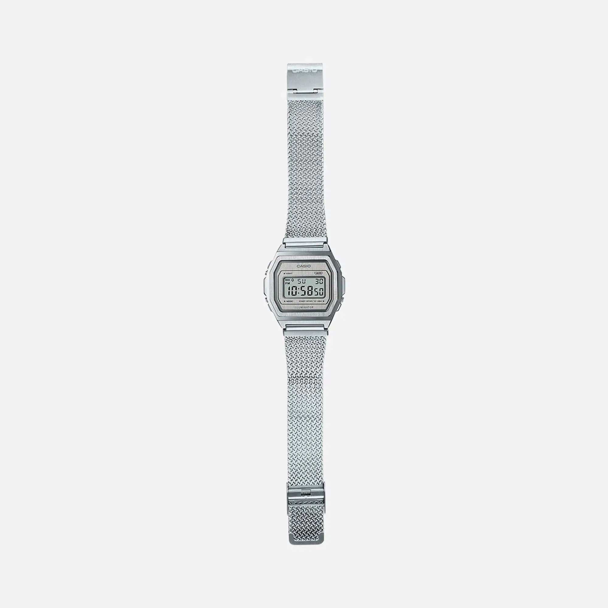 Casio Vintage A1000MA-7DF Quartz Silver European Vintage Dial Digital Stainless Steel Watch