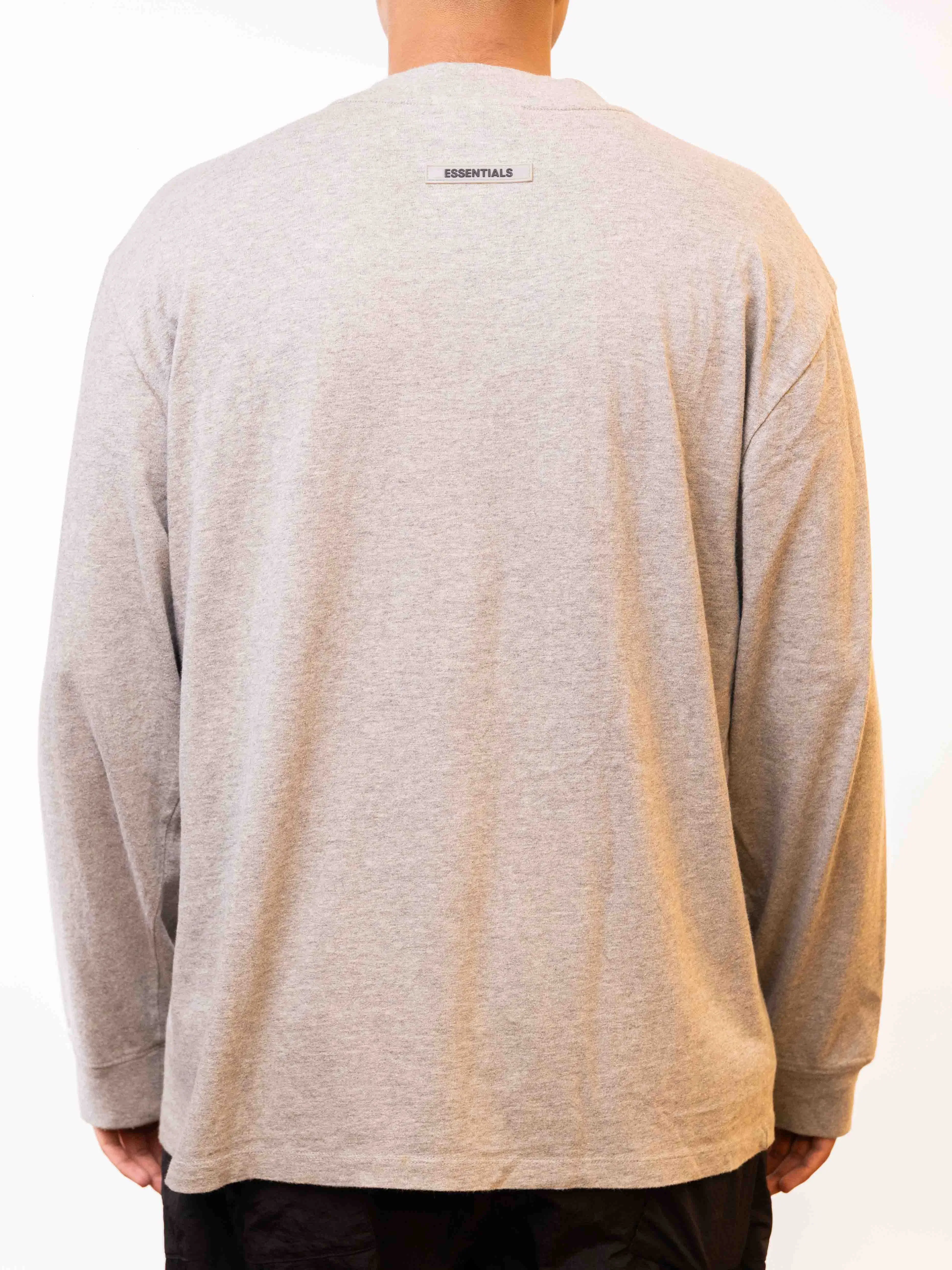 Essentials Boxy Long Sleeve T-Shirt Grey (L)