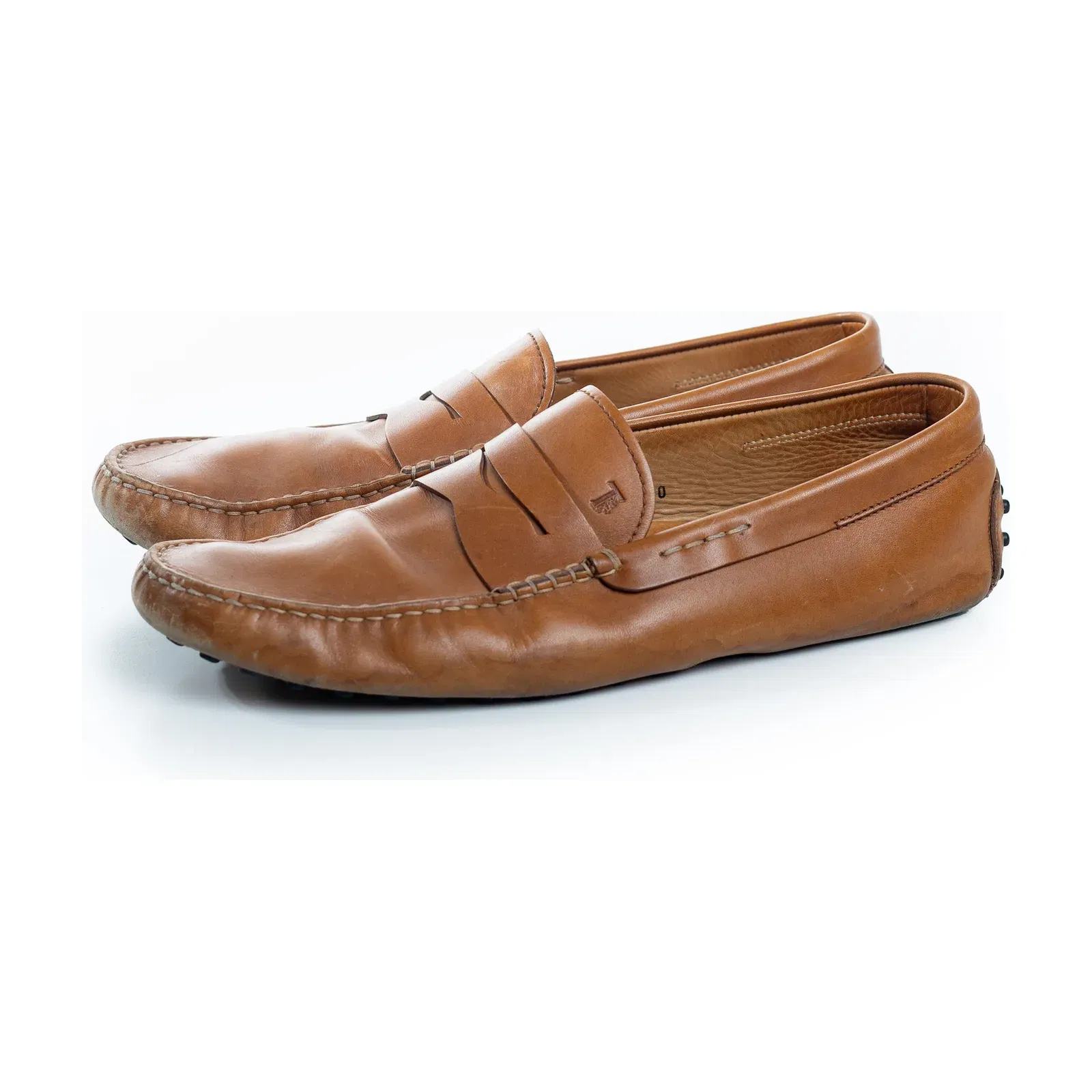 Tods Brown Leather Slip-on Loafers (UK 10)