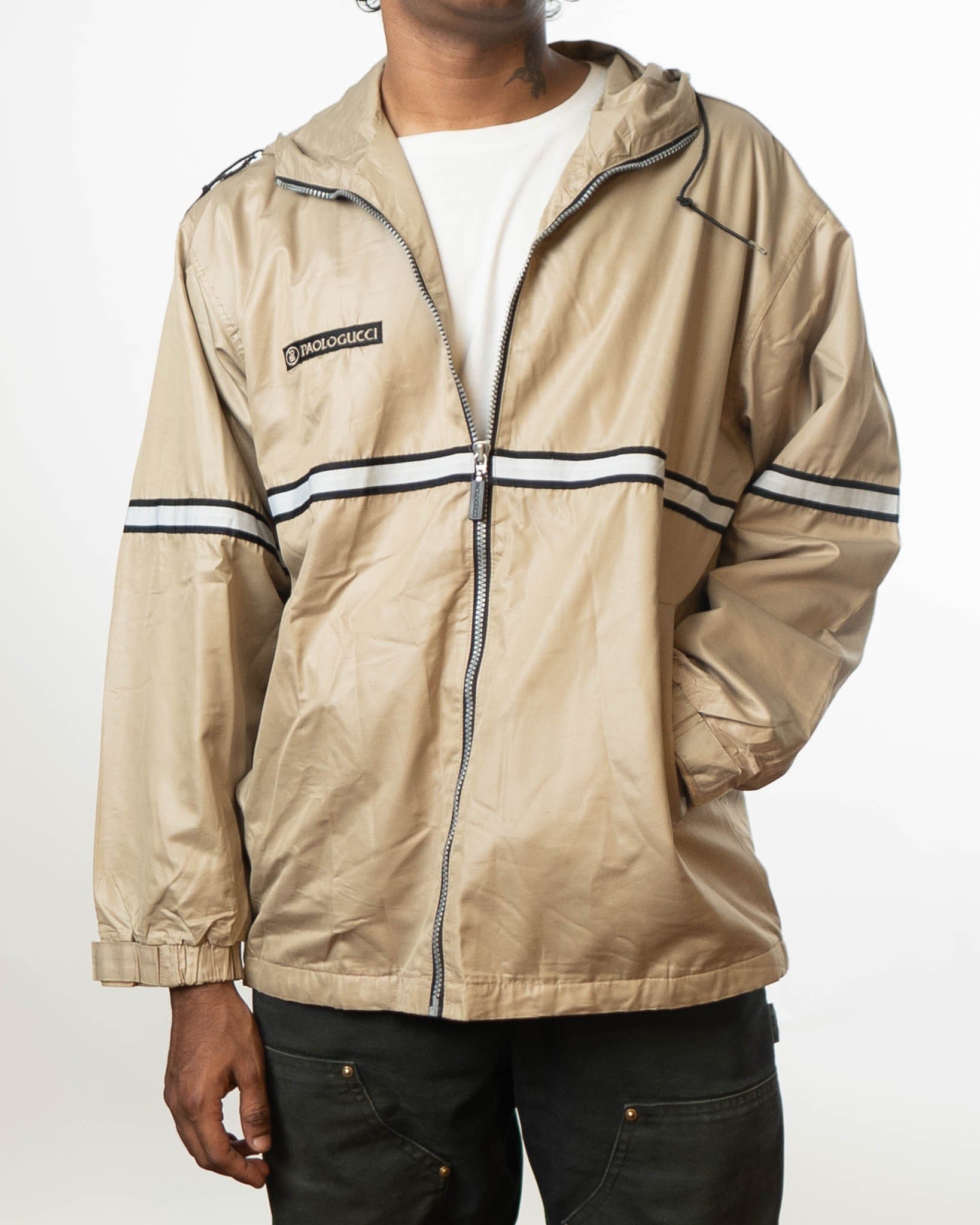 Paolo Gucci Beige Zip up Hoodie (M)
