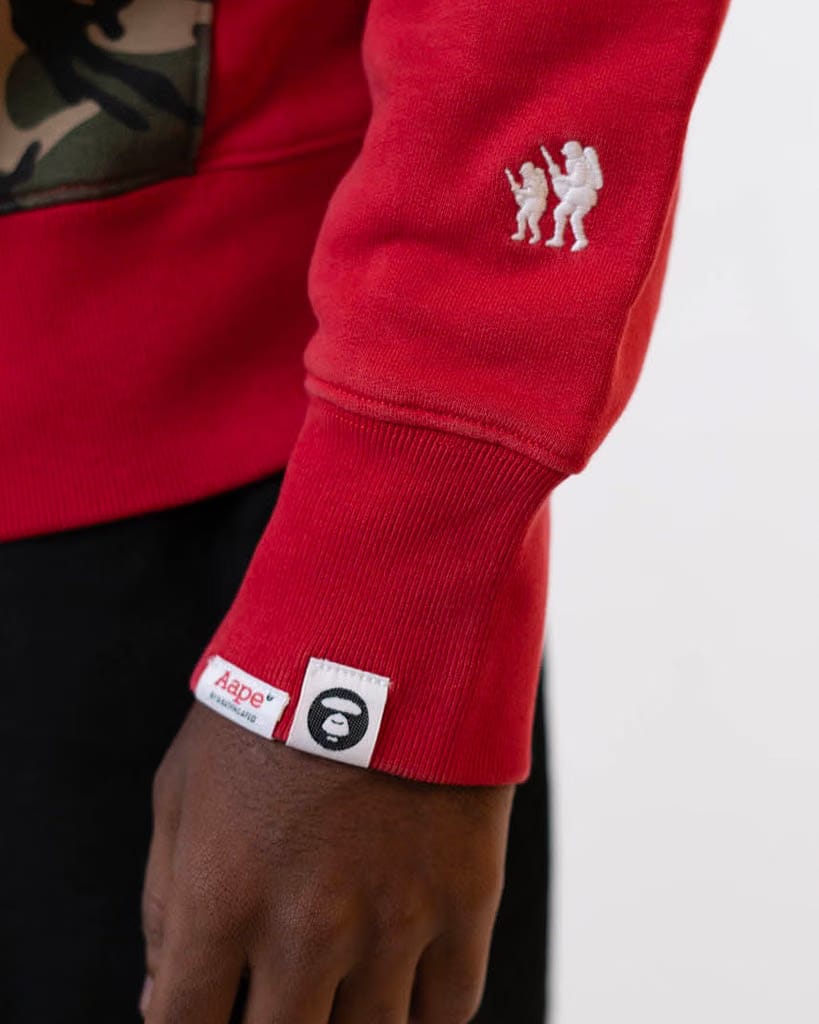 Aape By Bape Camo Red Hoodie (L)
