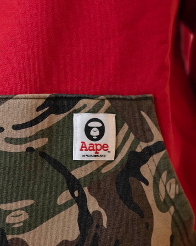 Aape By Bape Camo Red Hoodie (L)