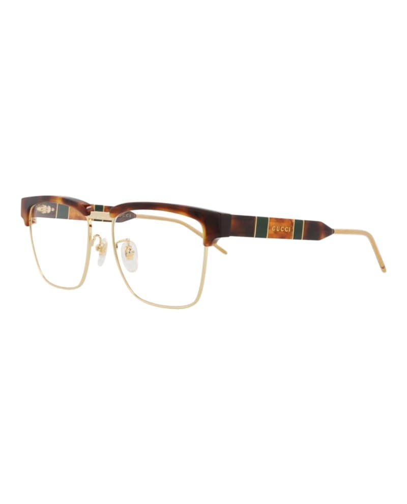 Gucci Square-Frame Acetate Optical Frames Havana Havana Transparent (GG0605O-30008100-005)