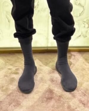 Yeezy by Kanye Black Coated Baggy 5 Pockets Pants PT-05