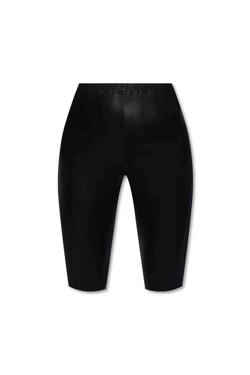 LOEWE Nappa and Cotton Cycling Shorts Black