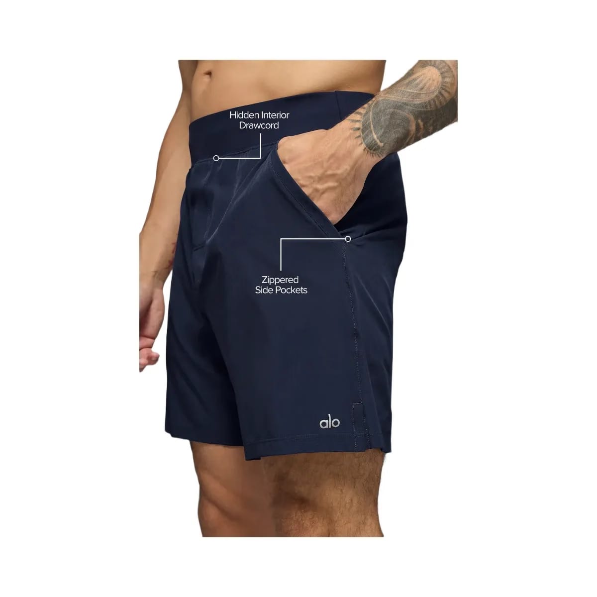 Alo Men's 5" Repetition Shorts - Navy