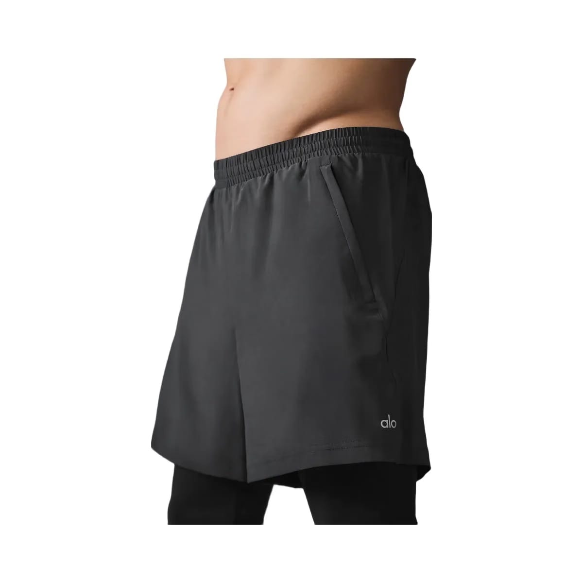 Alo Men's 5" Revival 2-in-1 Pant - Anthracite/Black
