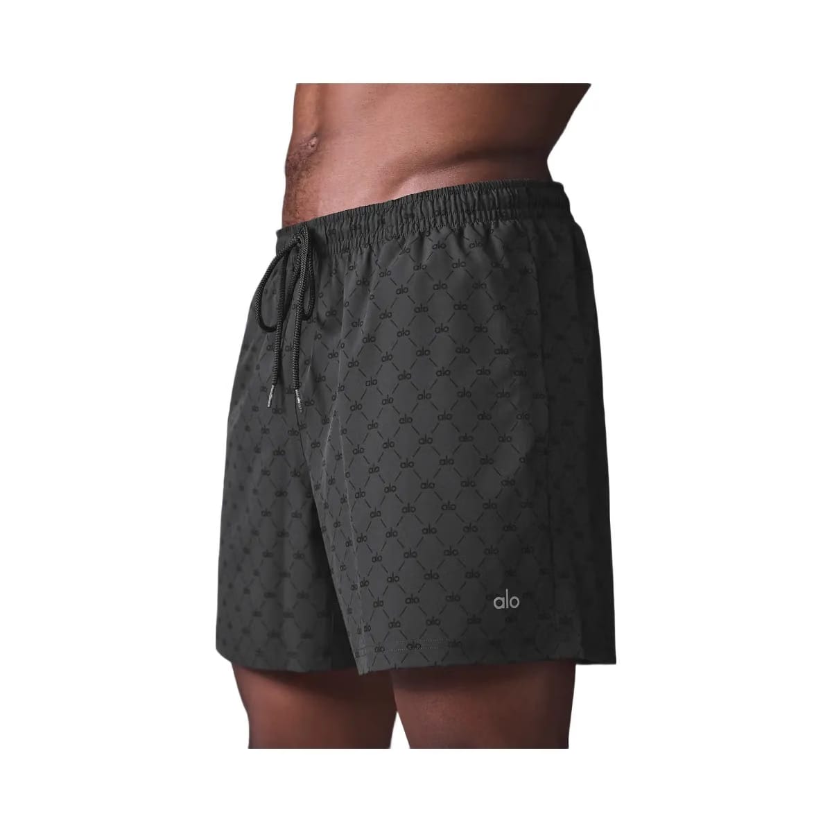 Alo Men's 7'' Diamond Circuit Shorts - Anthracite/Black