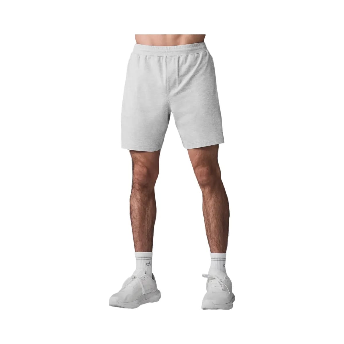 Alo Men's 7" Conquer React Performance Shorts - Athletic Heather Grey