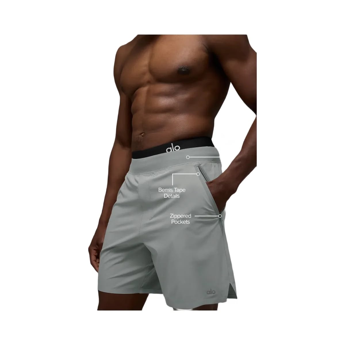Alo Men's 7" Repetition Pro Shorts - Lunar Grey