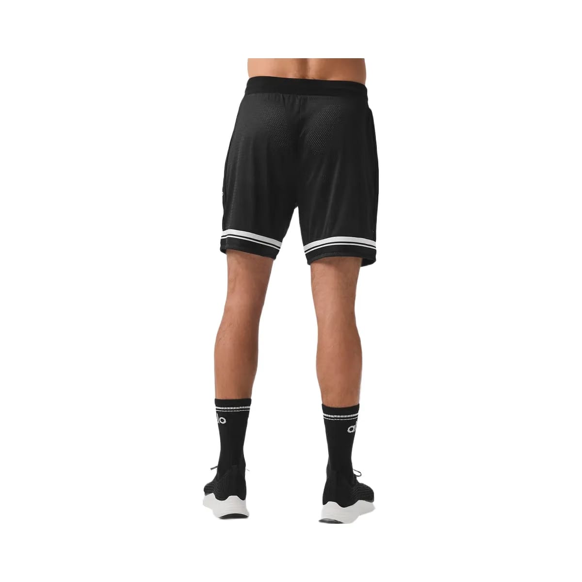 Alo Men's 7" Key Mesh Basketball Shorts - Black