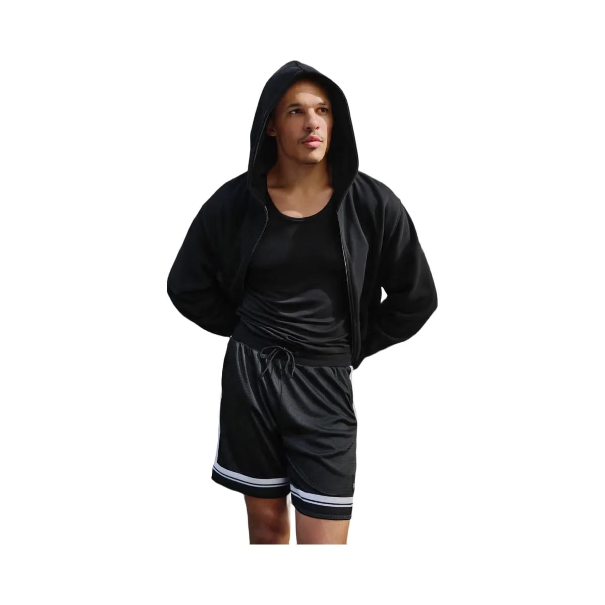 Alo Men's 7" Key Mesh Basketball Shorts - Black