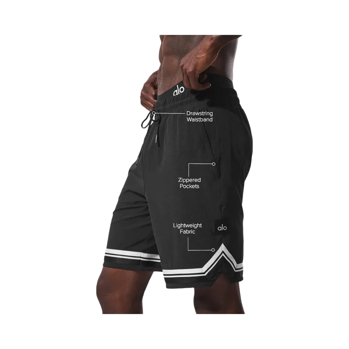 Alo Men's 9" Traction Arena Shorts - Black