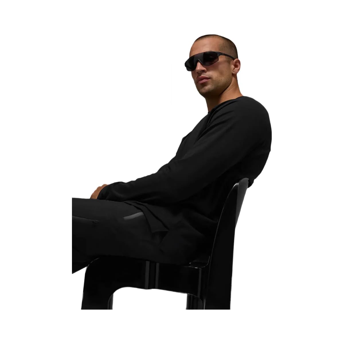 Alo Men's ALO Vapor Crewneck Long Sleeve - Black