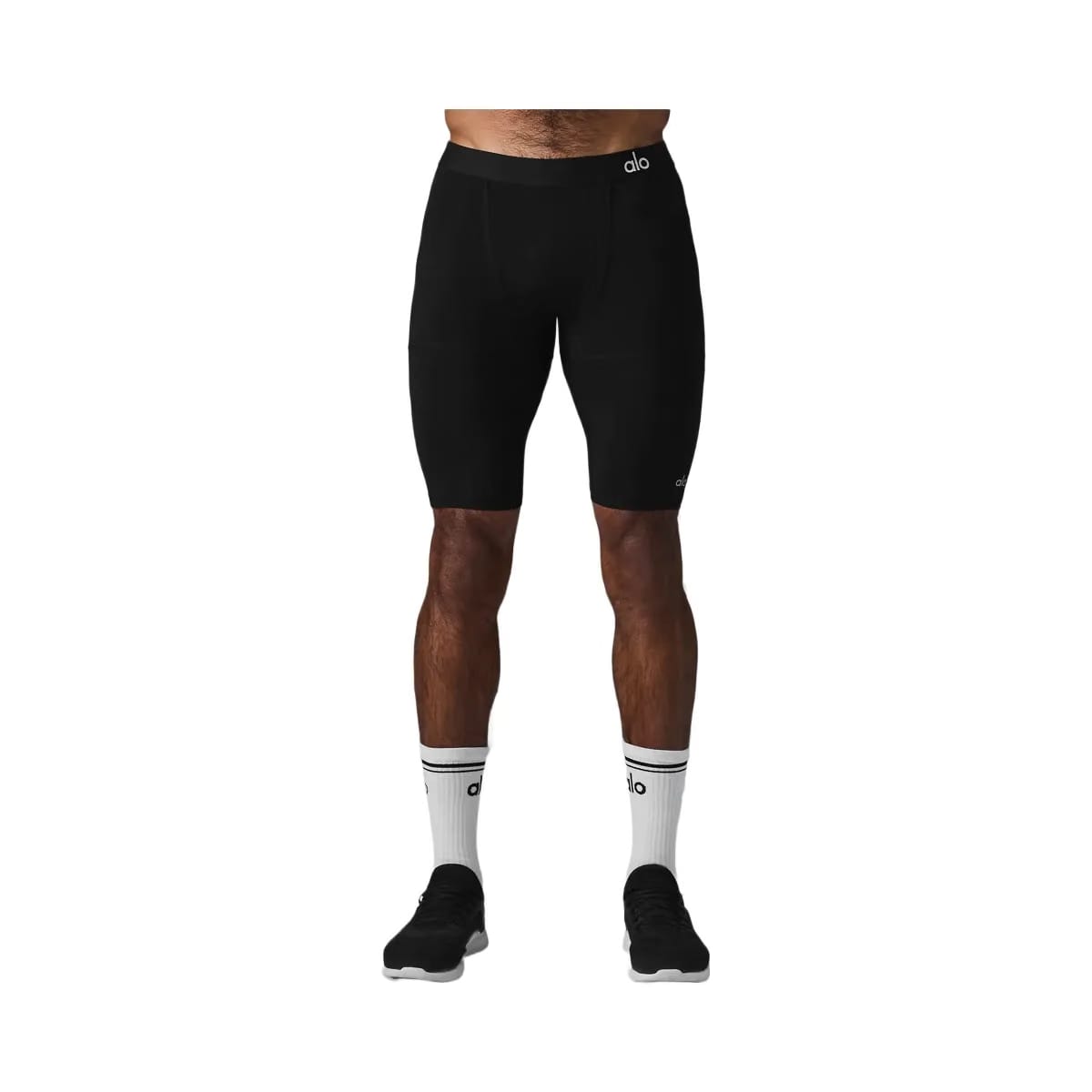 Alo Men's 9" Flight Compression Shorts - Black