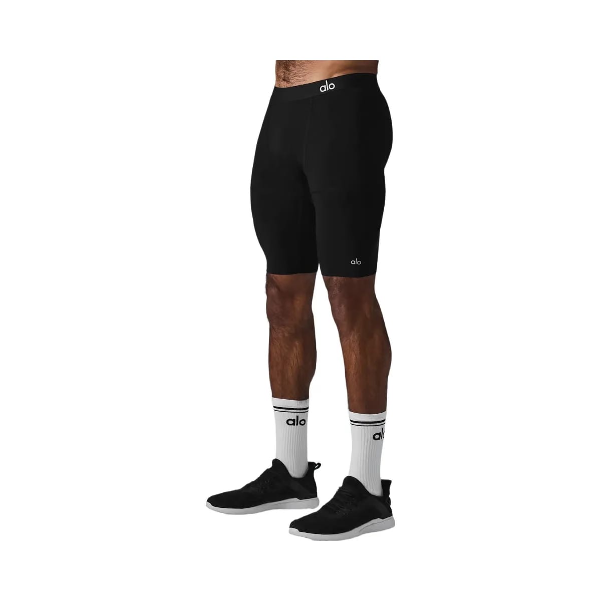 Alo Men's 9" Flight Compression Shorts - Black