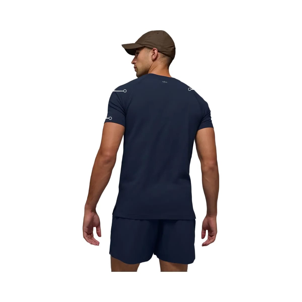 Alo Men's ALO Vapor Crewneck Shorts Sleeve - Navy