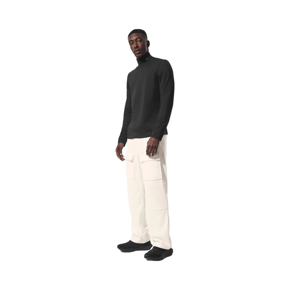 Alo Men's Conquer Reform Mock Neck Long Sleeve - Black