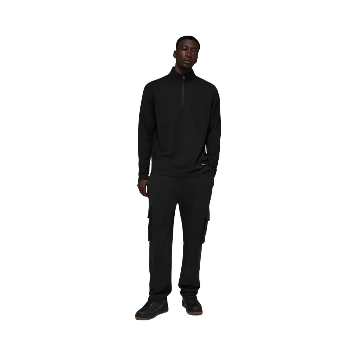 Alo Men's Double Take Long Sleeve 1/4 Zip - Black