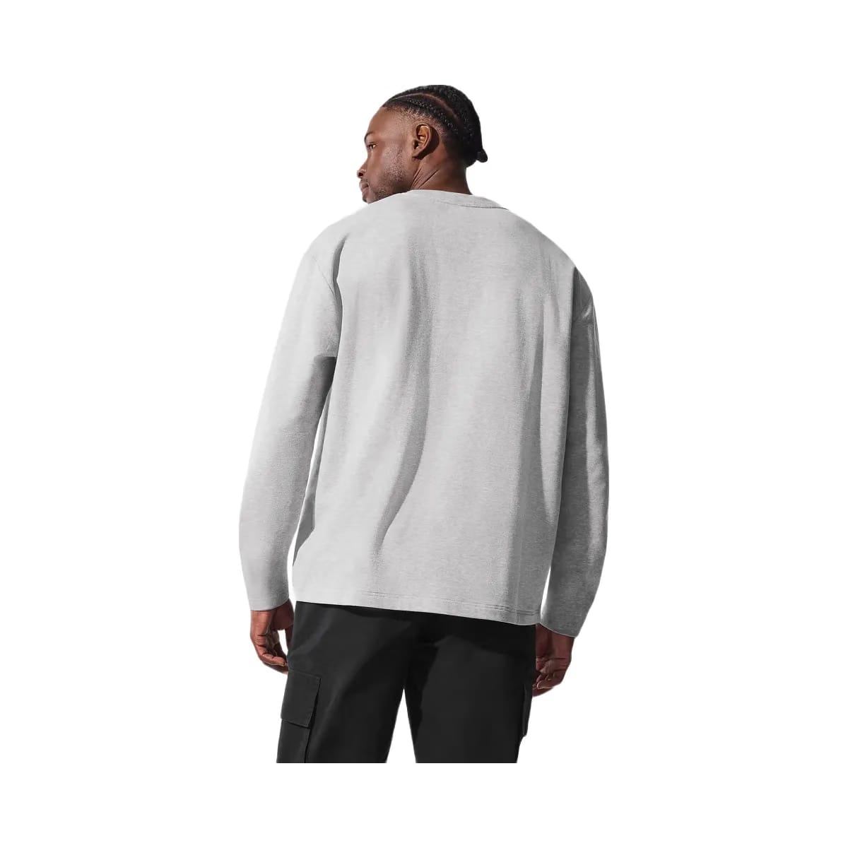 Alo Men's Double Take Long Sleeve Crew - Athletic Heather Grey