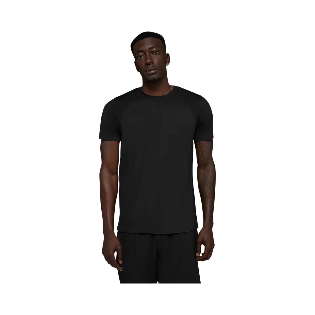 Alo Men's Idol Crewneck Shorts Sleeve - Black