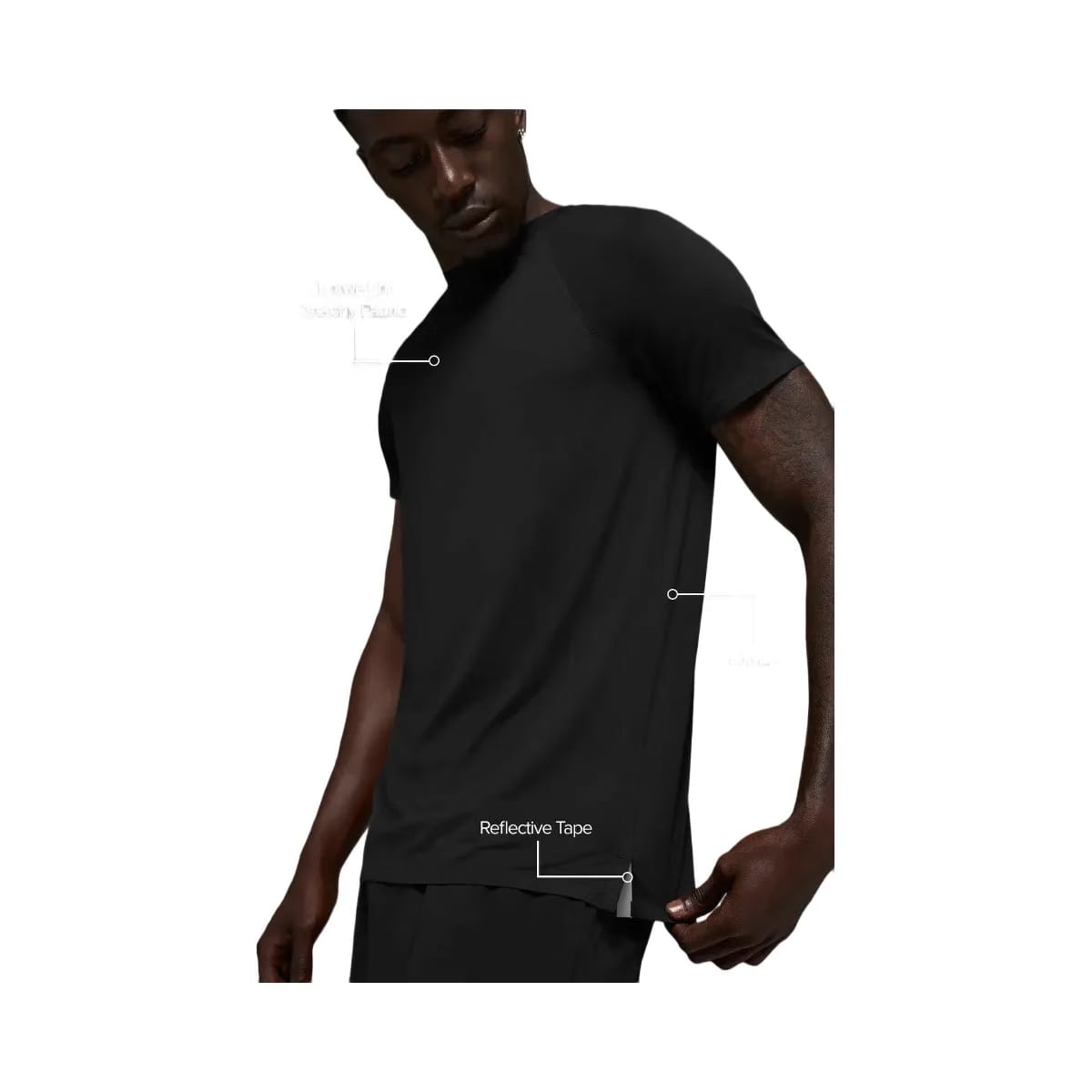 Alo Men's Idol Crewneck Shorts Sleeve - Black