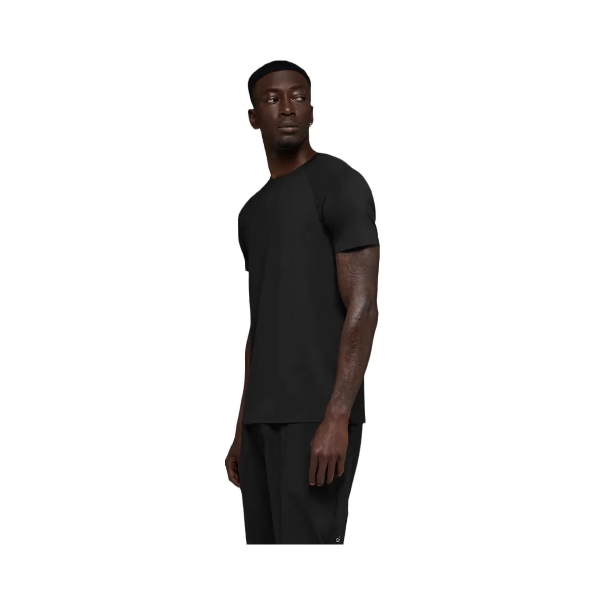 Alo Men's Idol Crewneck Shorts Sleeve - Black