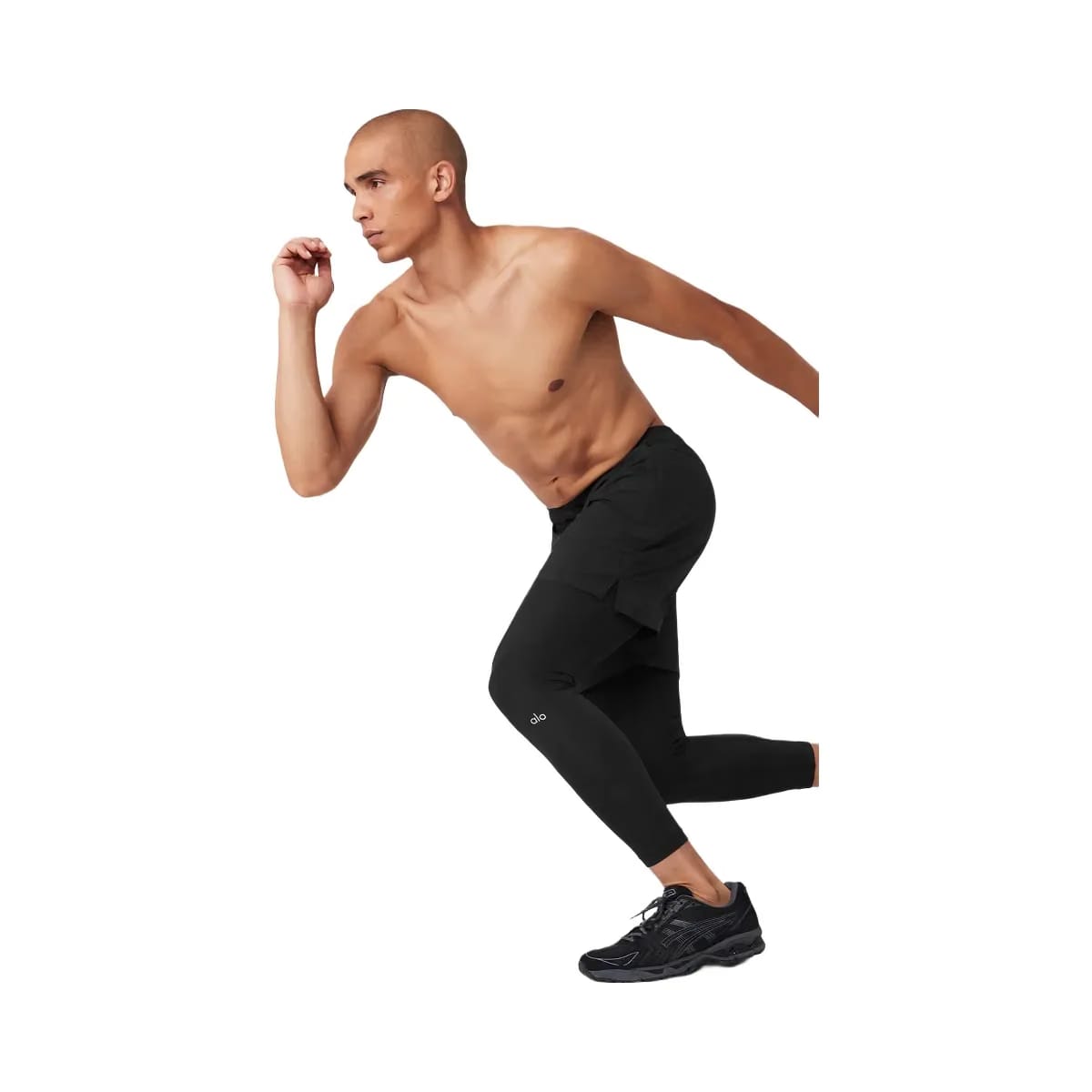 Alo Men's Stability 2-In-1 Pant - Black/Black