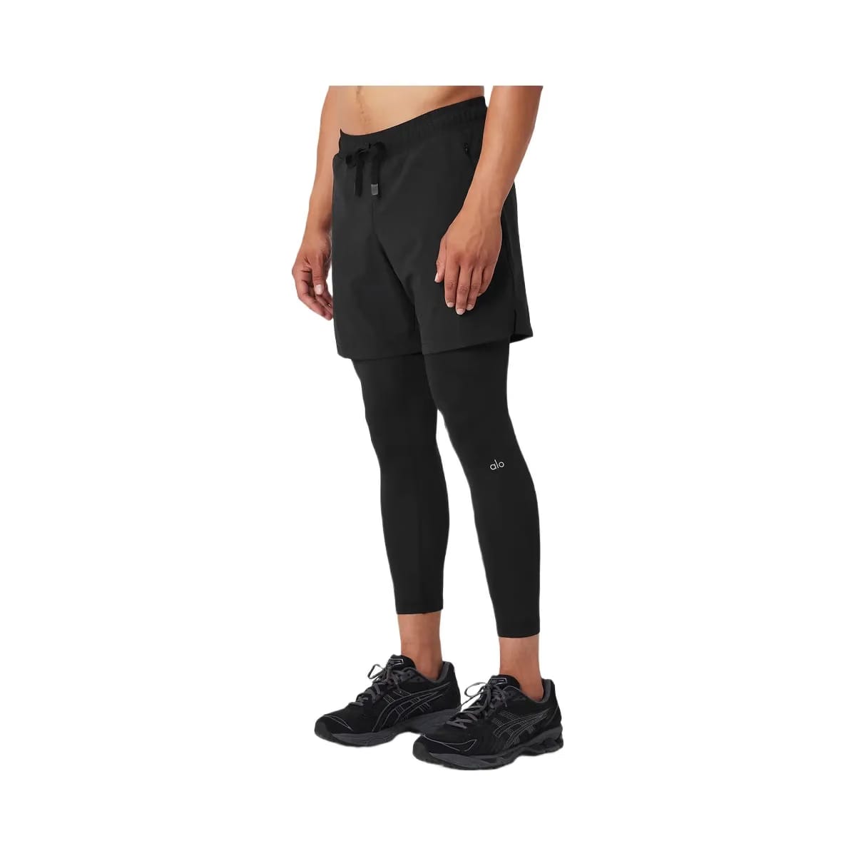 Alo Men's Stability 2-In-1 Pant - Black/Black