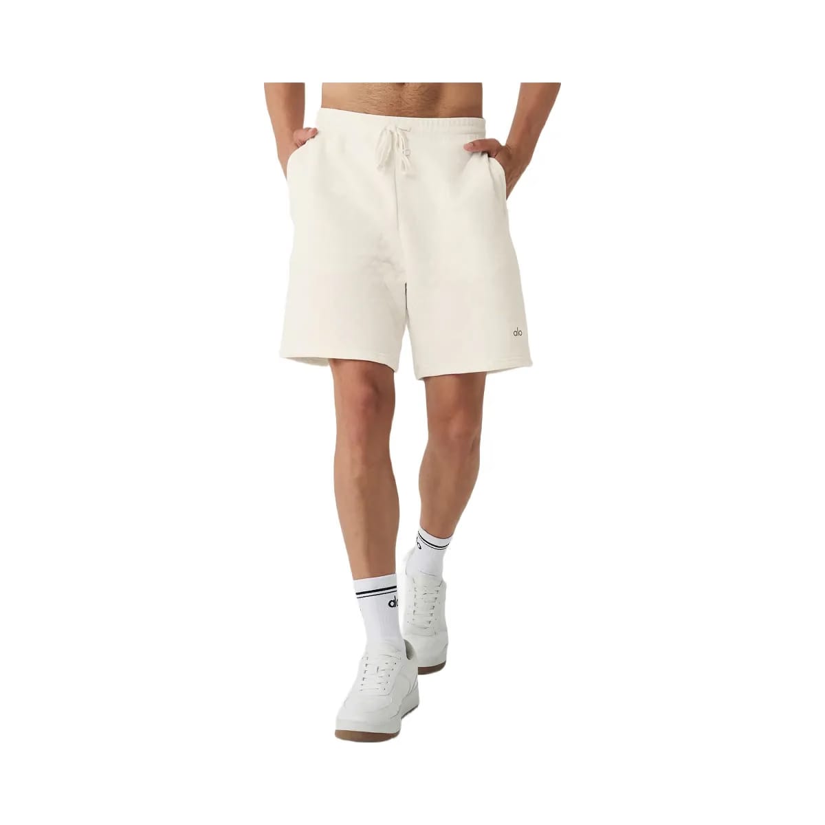 Alo Men's Quilted Stadium Shorts - Ivory