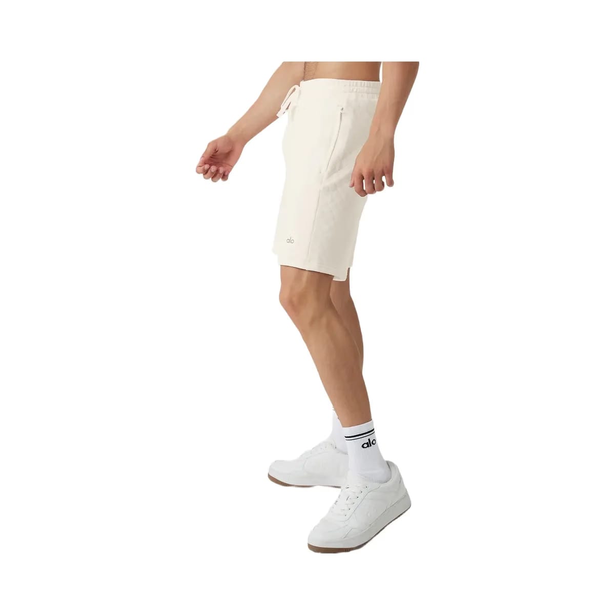 Alo Men's Quilted Stadium Shorts - Ivory