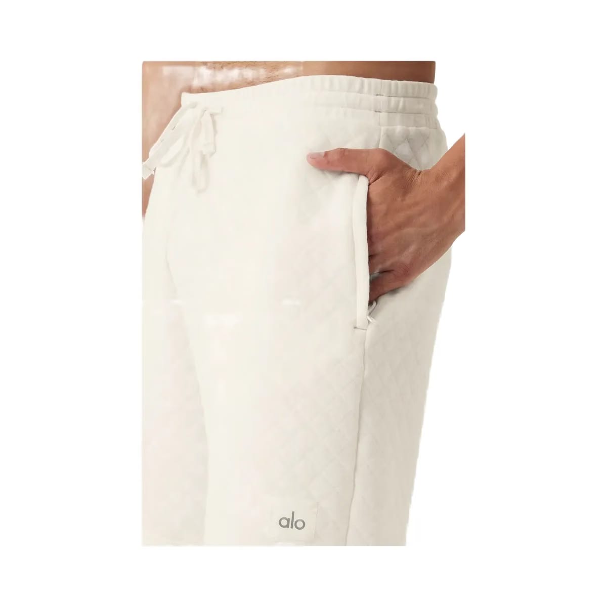 Alo Men's Quilted Stadium Shorts - Ivory