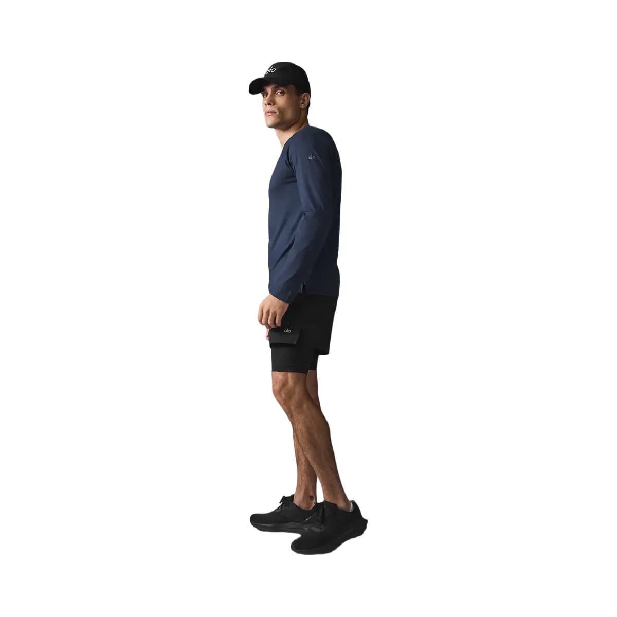 Alo Men's Triumph Long Sleeve T-Shirt - Navy