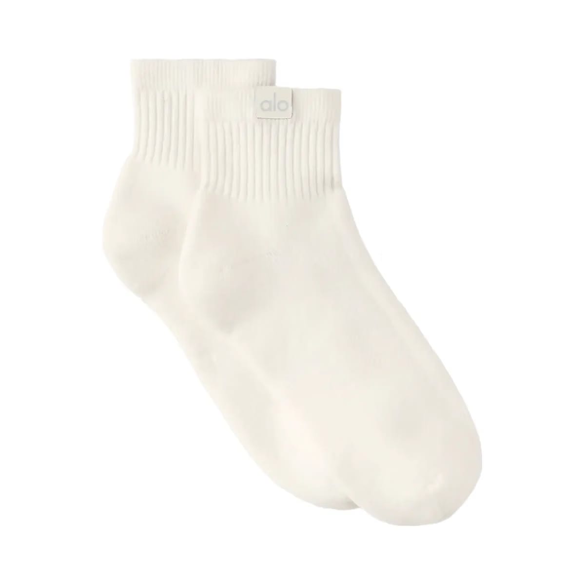 Alo Quarter Crew Street Sock - Ivory