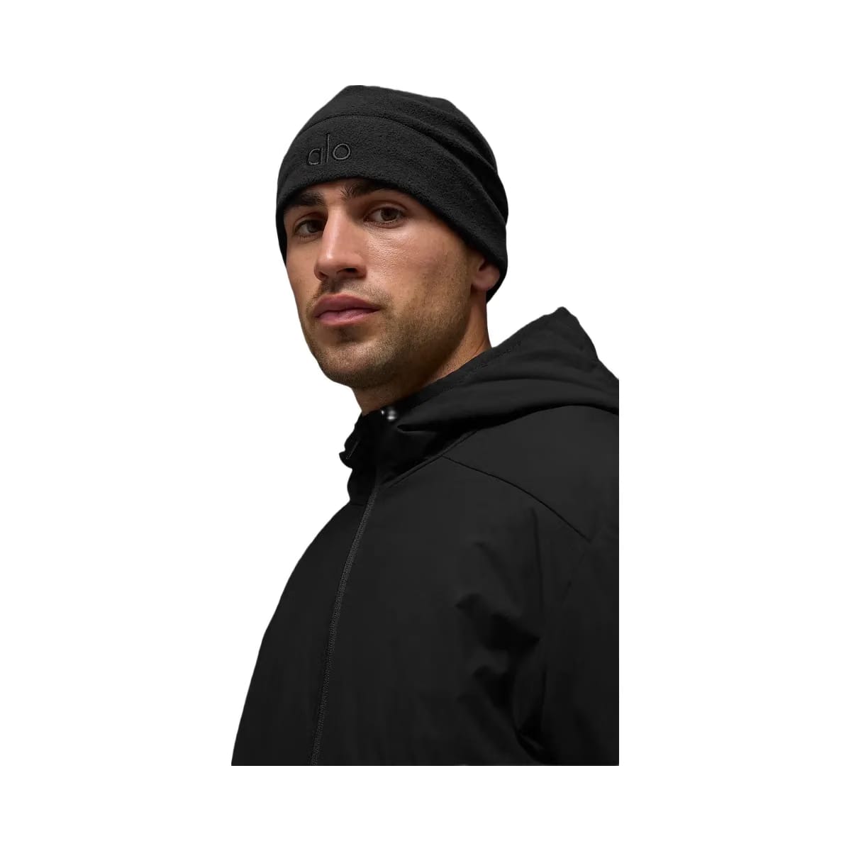 Alo Performance Fleece Beanie - Black/Black