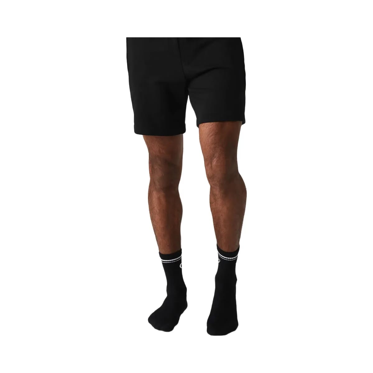 Alo Unisex Half-Crew Throwback Sock - Black/White