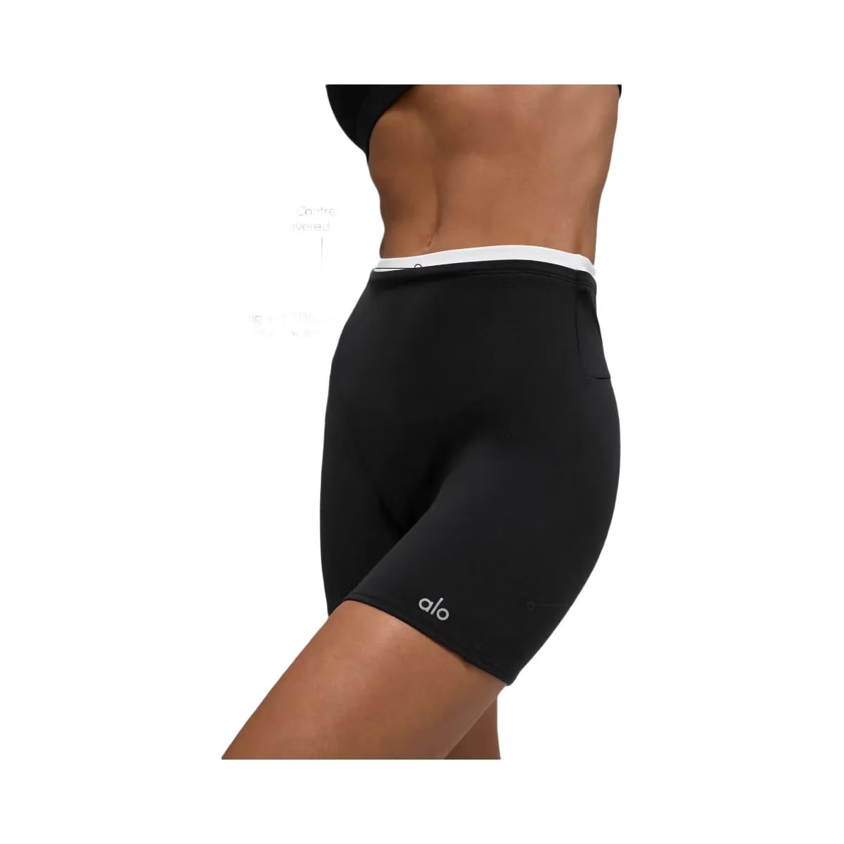 Alo Women's 5" Airbrush Double Up Shorts - Black/White