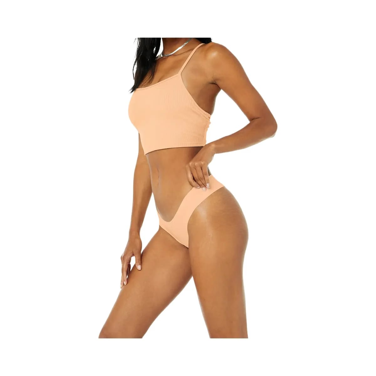 Alo Women's Airbrush Invisible Cheeky - Champagne