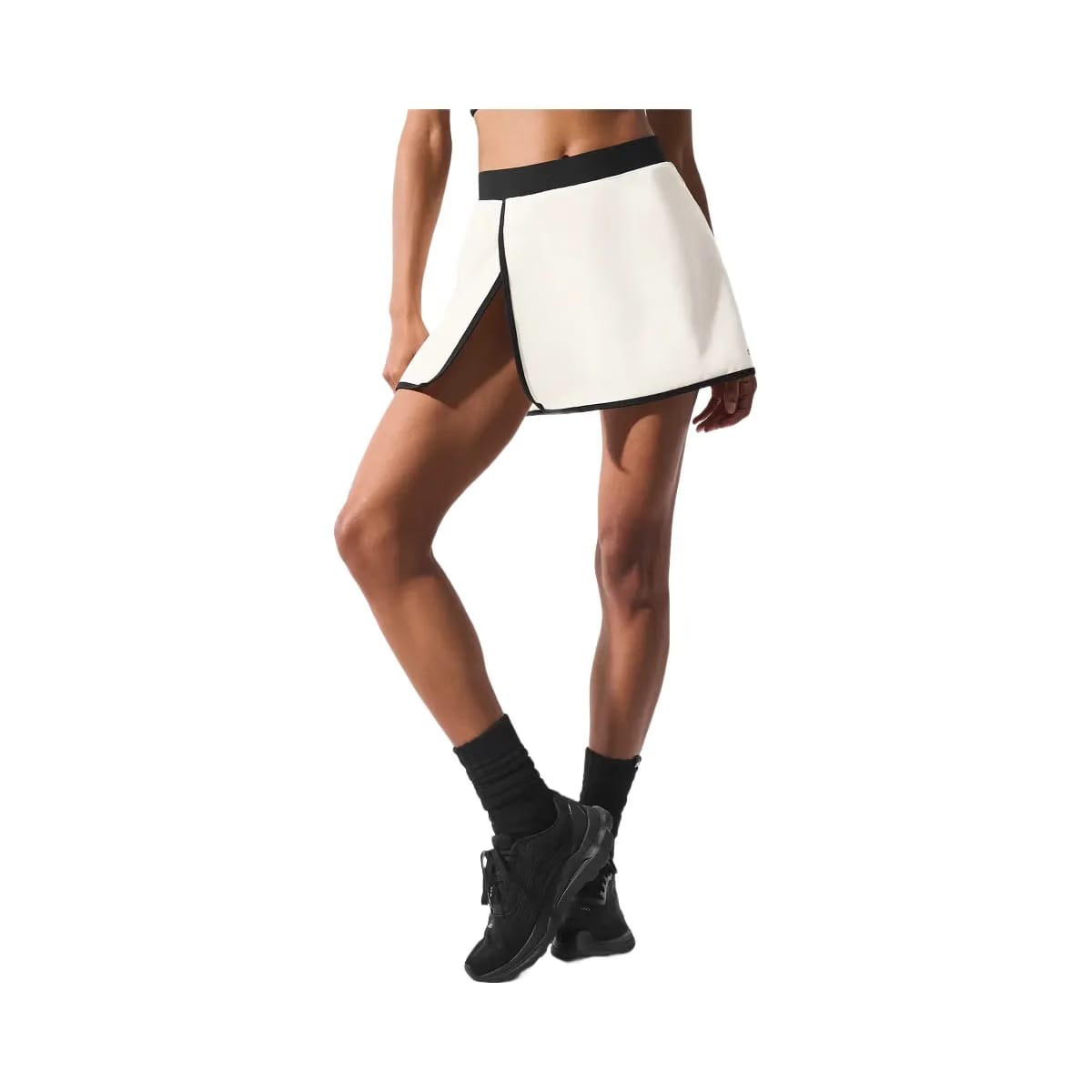 Alo Women's Airbrush Streamlined Skirt - Ivory/Black