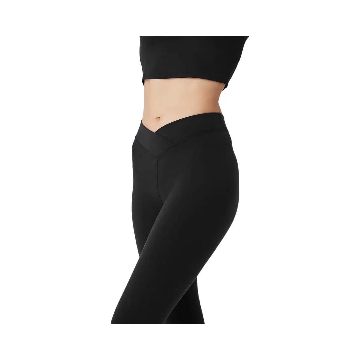 Alo Women's Airbrush V-Cut Define Capri - Black