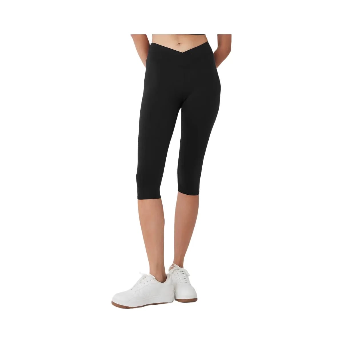 Alo Women's Airbrush V-Cut Define Capri - Black