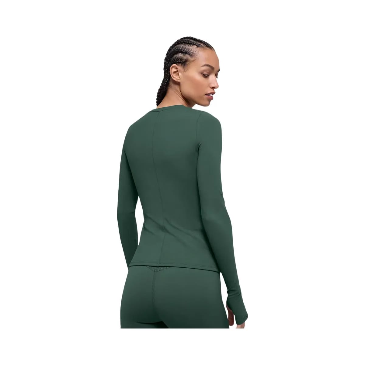 Alo Women's Airbrush Winter Warm Nocturne Long Sleeve - Clover Green