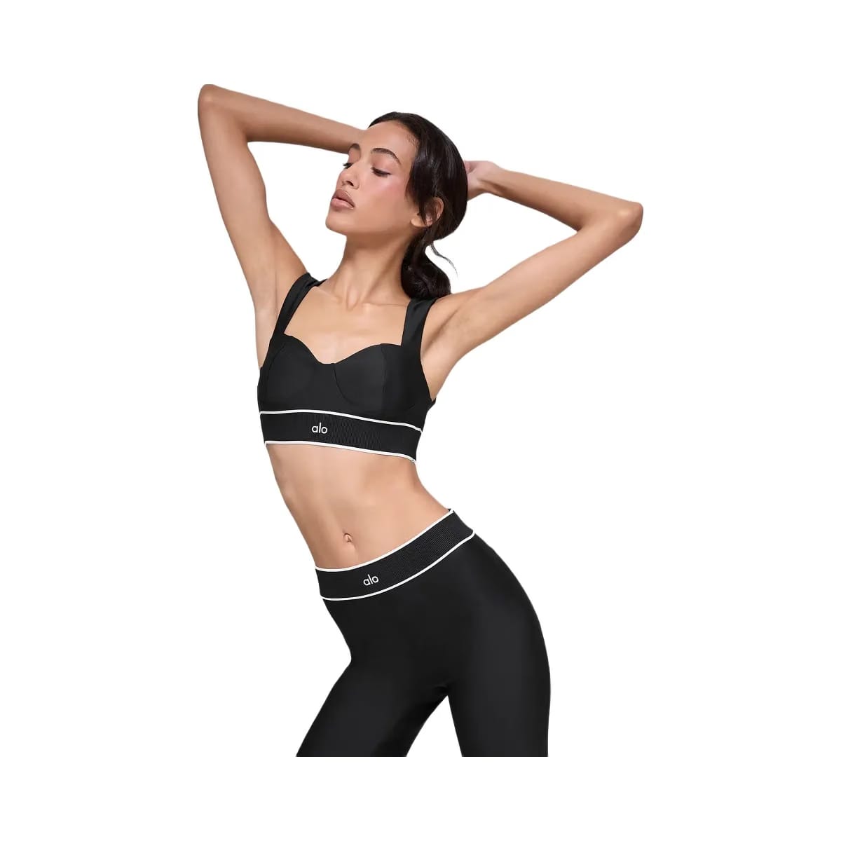 Alo Women's Airlift Alignment Bra - Black/White