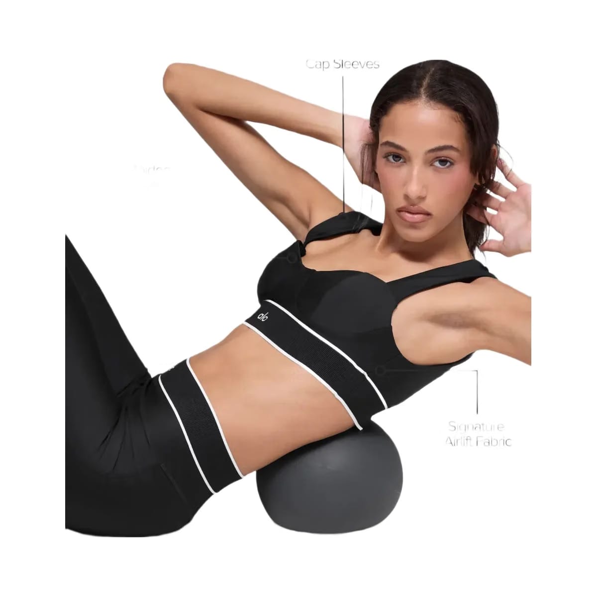 Alo Women's Airlift Alignment Bra - Black/White